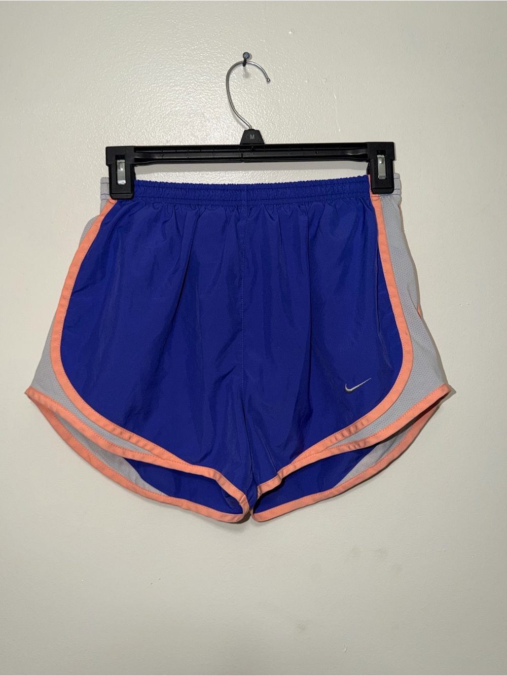 Nike Women's Royal Blue Athletic Shorts with Peach Trim